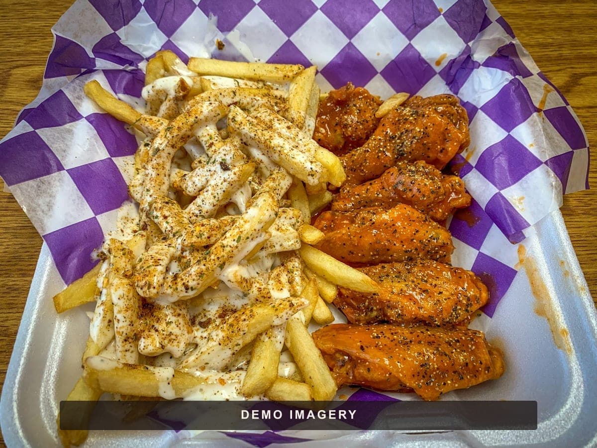 Sauced chicken wings — demo imagery