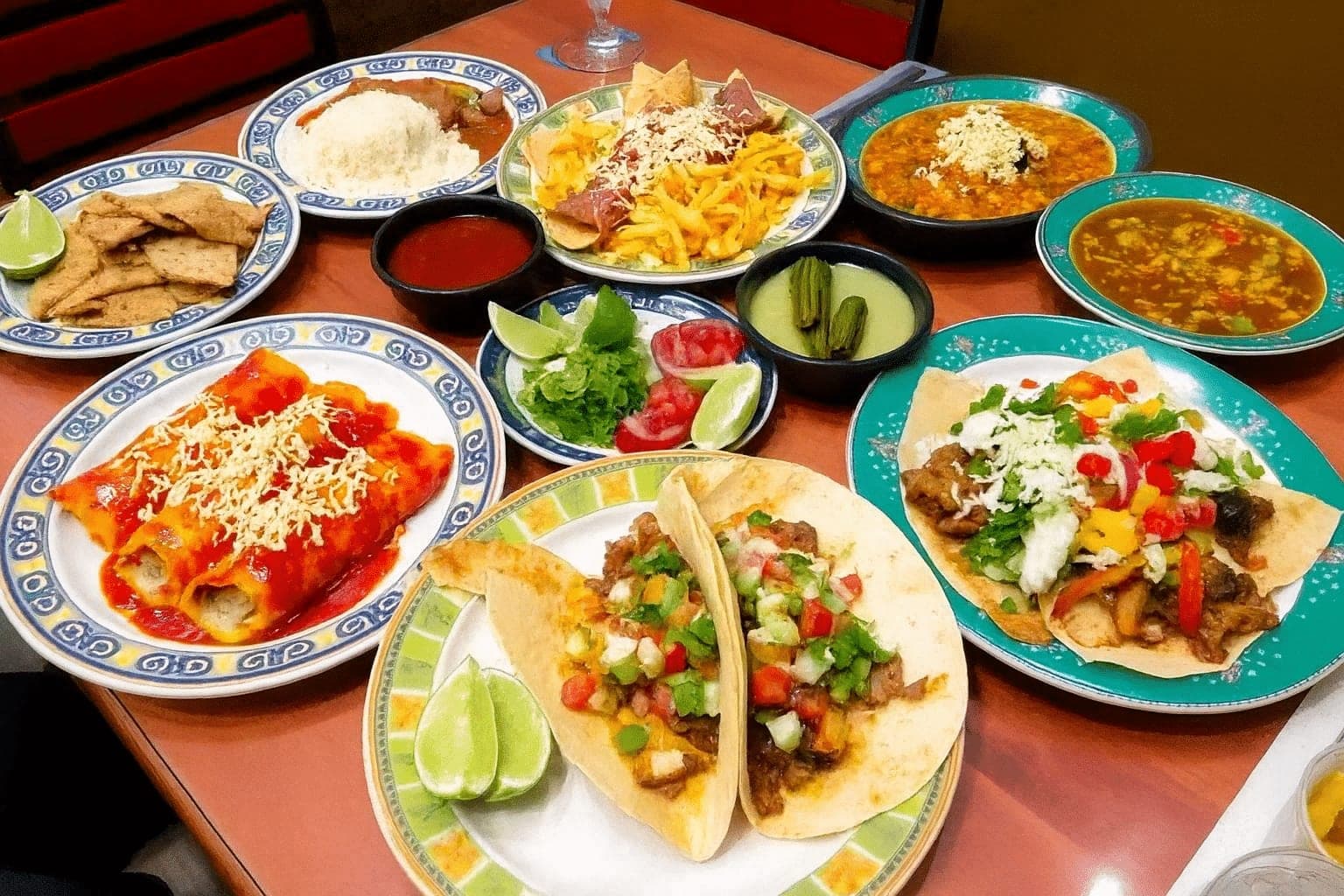 Mexican dishes served at Melendez Imports