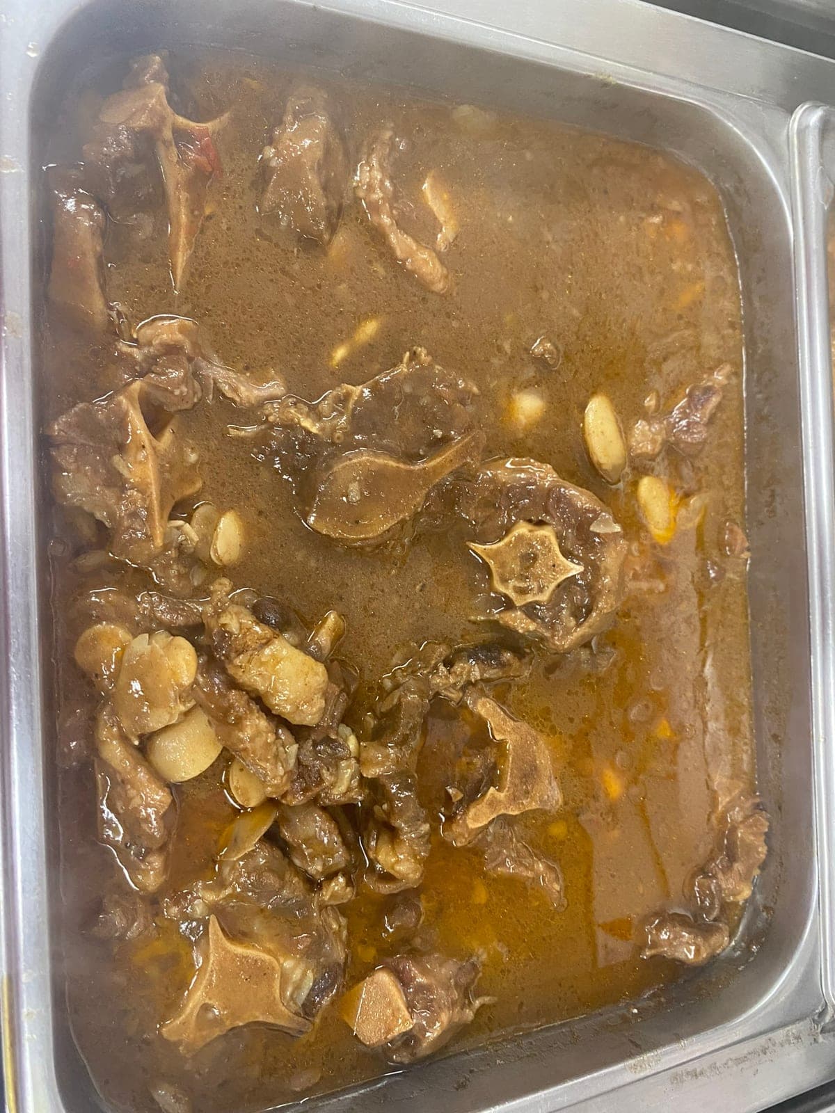 Oxtail stew with butter beans from Melendez Imports